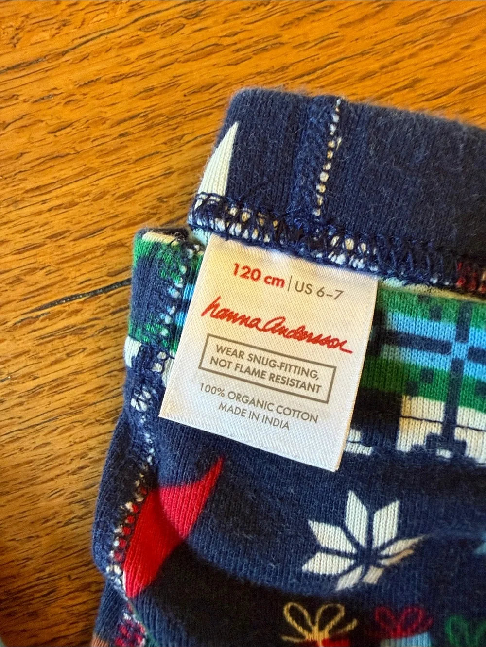 Hanna Andersson Navy Blue Kids Gnome Holiday Pajama Set with Red Trim